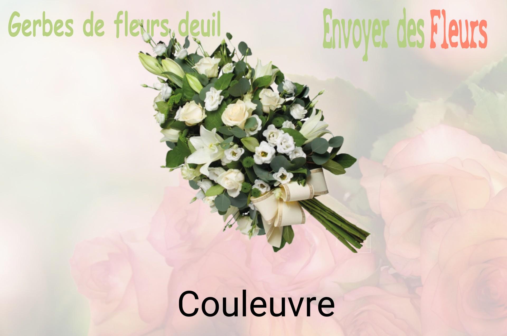 Gerbe de fleurs de deuil livrée à Couleuvre
